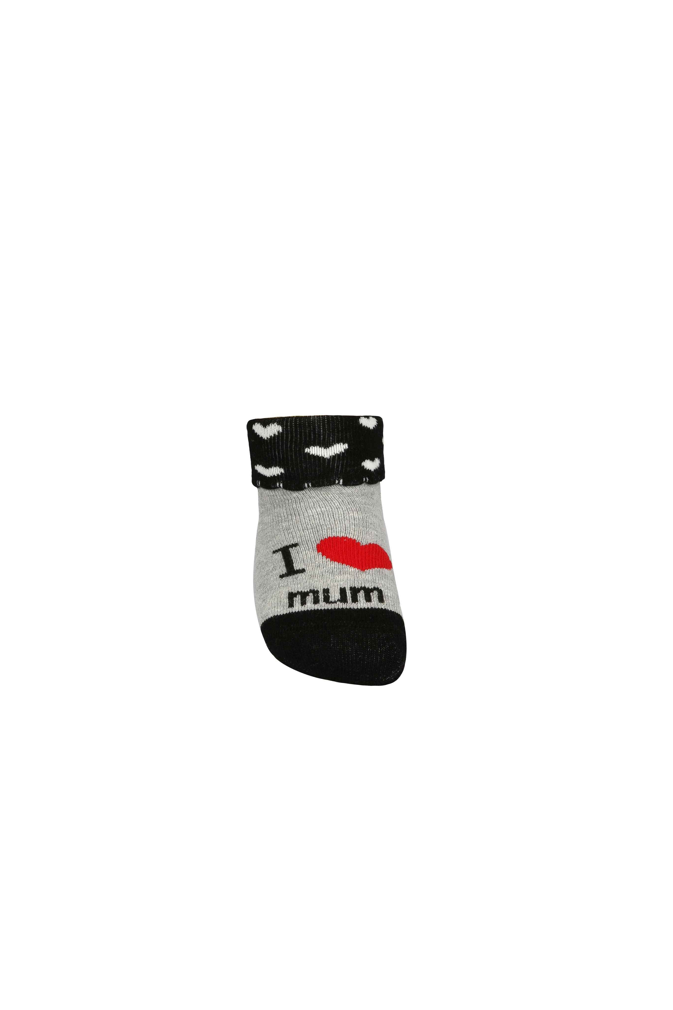 13/15 bis 19/21 Gr Baby Thermo-Stoppersocken I love Mum 3 Paar 